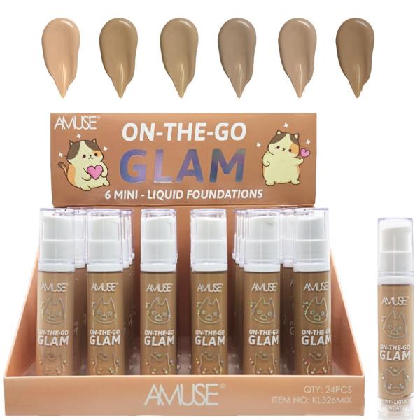 ON THE GO GLAM MINI LIQUID FOUNDATIONS (24 UNITS)