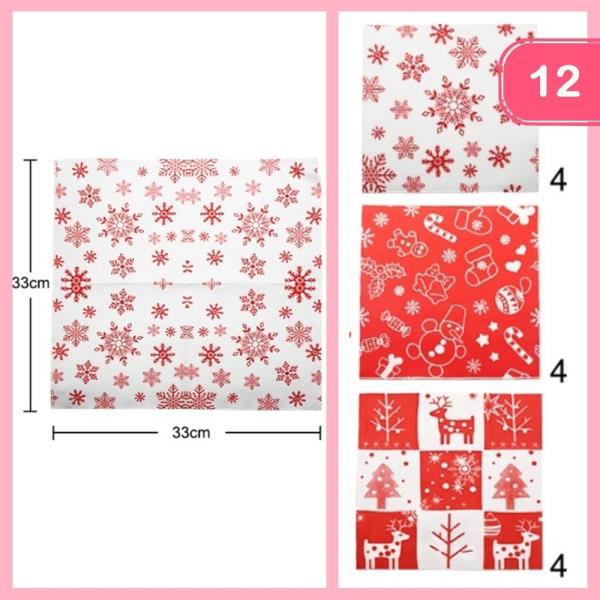 CHRISTMAS NAPKINS (12 UNITS)