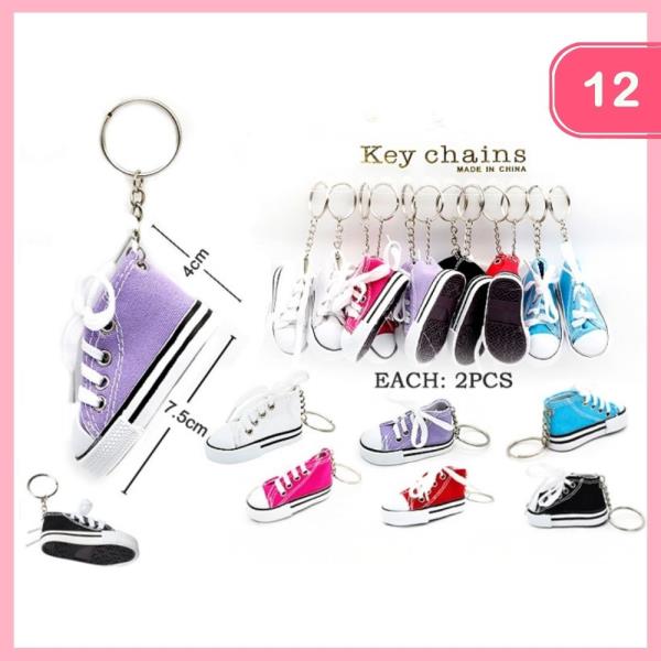 CUTE SHOE KEYCHAIN (12 UNITS)