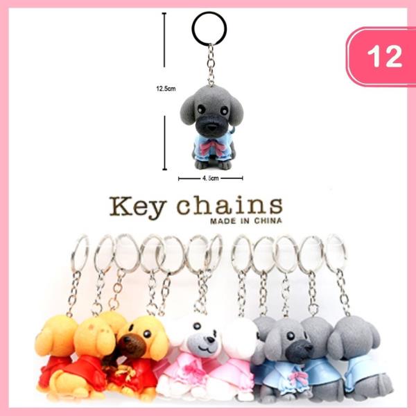 CUTE DOG KEYCHAIN (12 UNITS)