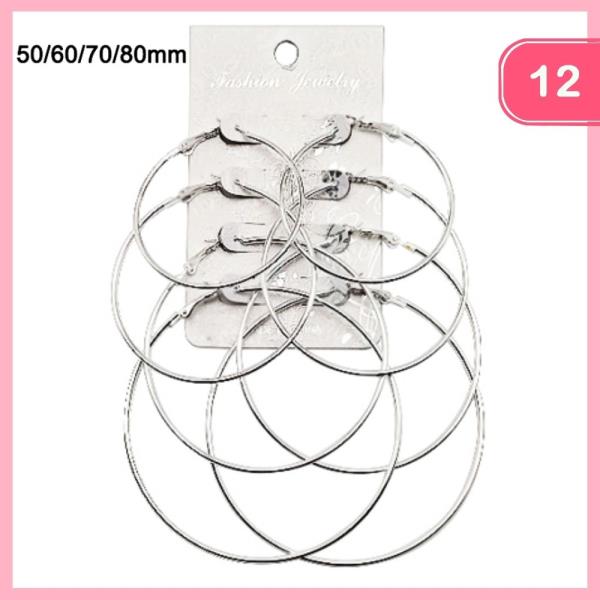 HOOP EARRING SET (12 UNITS)
