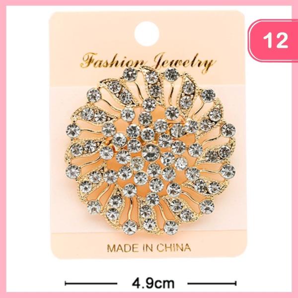 RHINESTONE BROOCH (12 UNITS)