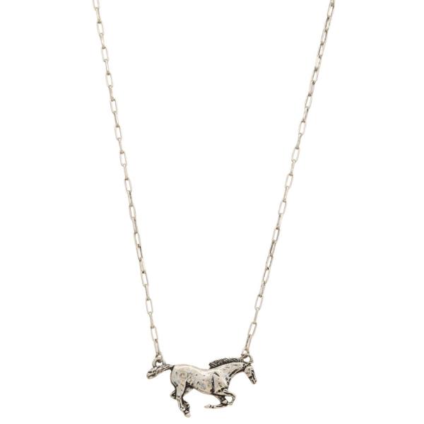 WESTERN HORSE PENDANT NECKLACE