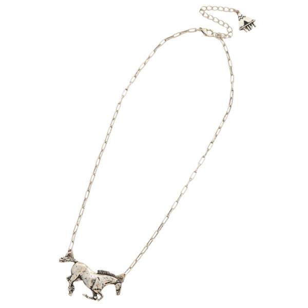 WESTERN HORSE PENDANT NECKLACE