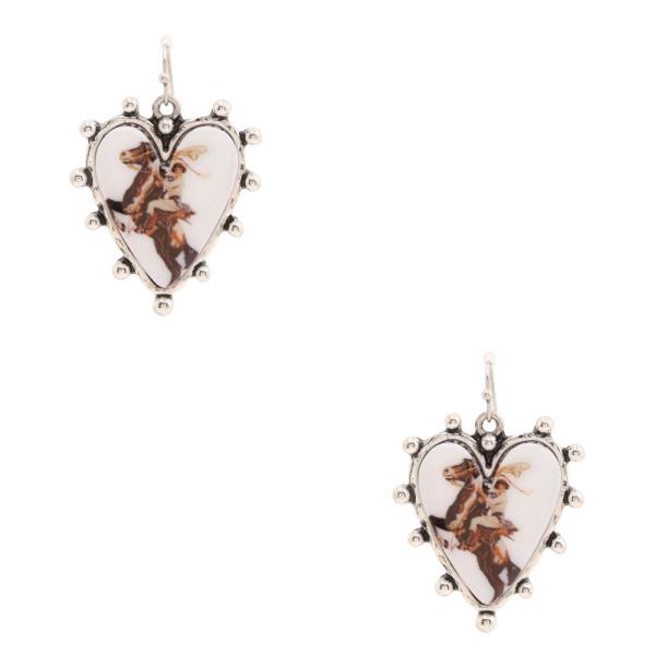 WESTERN HEART DANGLE EARRING