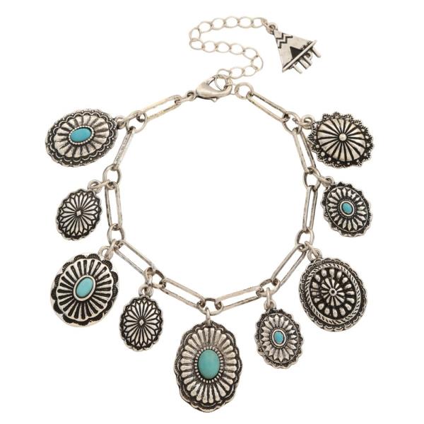 WESTERN MULTI CONCHO METAL BRACELET