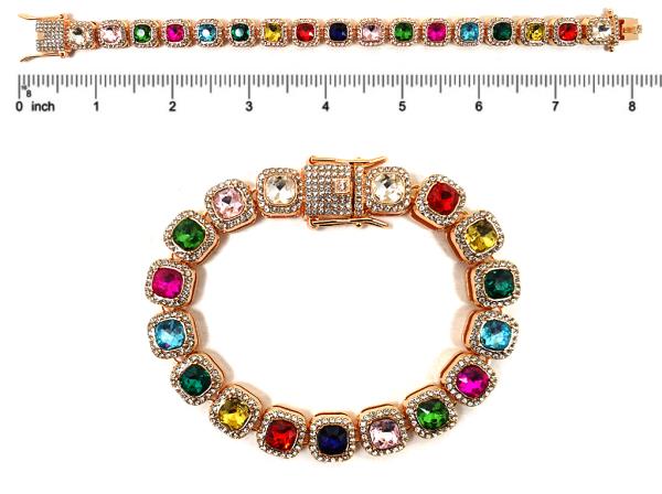 CRYSTAL STONE CHAIN BRACELET