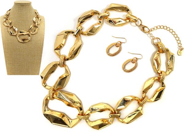 CHAIN SHAPE METAL NECKLACE