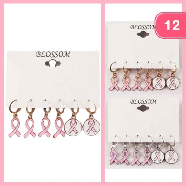 BREAST CANCER AWARENESS EARRING (12 UNITS)