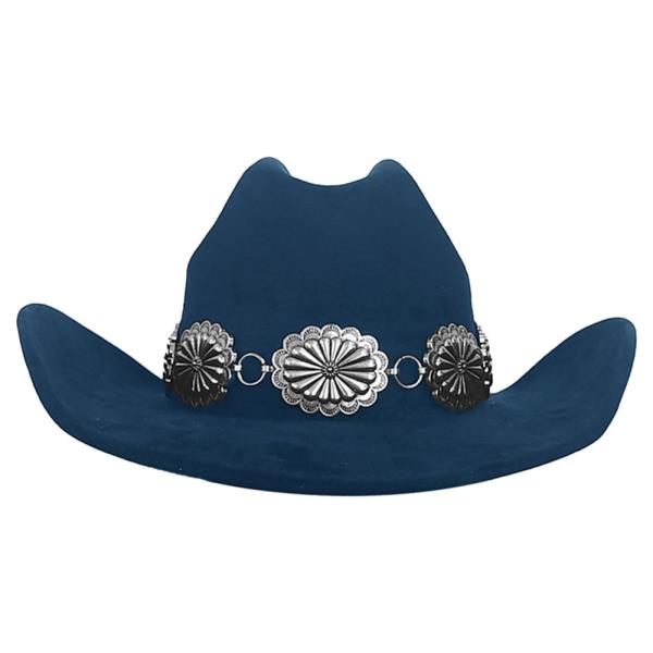 SW OVAL FLORETTE CONCHO BANDED COWBOY HAT