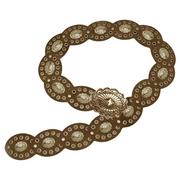 NAVAJO SW CONCHO ACCENT OVAL DISC HIP BELT