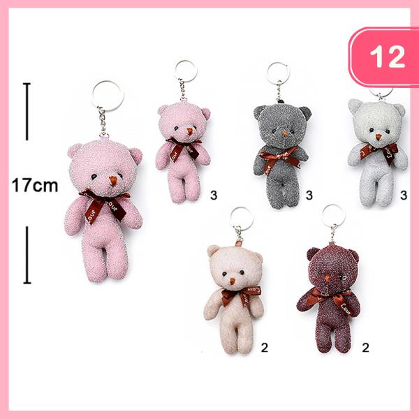 TEDDY BEAR KEYCHAIN (12 UNITS)
