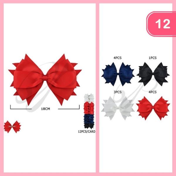 RIBBON HAIR BOW (12 UNITS)