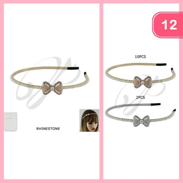 PEARL BOW HEADBAND (12 UNITS)