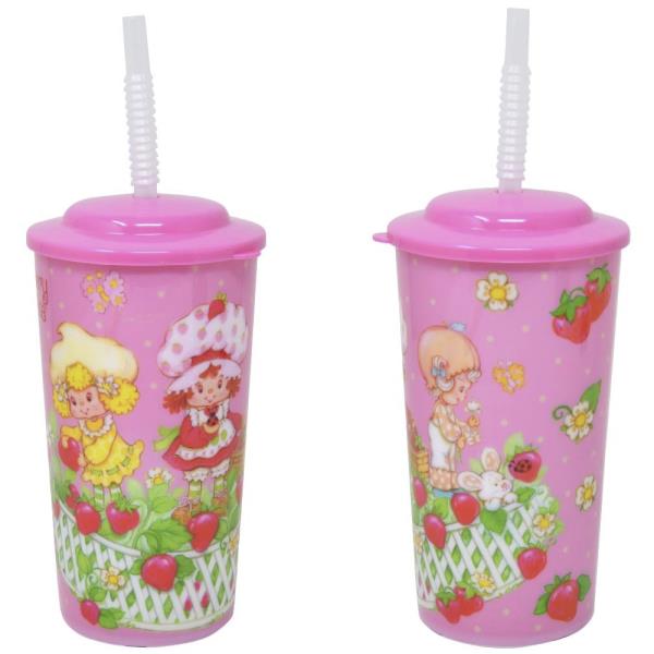 STRAWBERRY SHORTCAKE SPORTS TUMBLER W LID AND STRAW