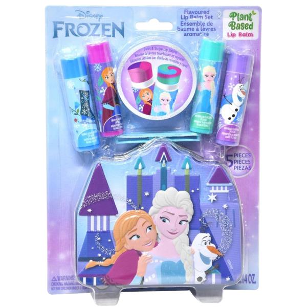FROZEN 4PC LIP BALM SET W SHAPED TIN