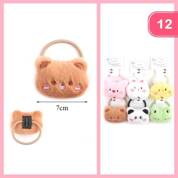 CUTE ANIMAL HAIR TIE (12 UNITS)