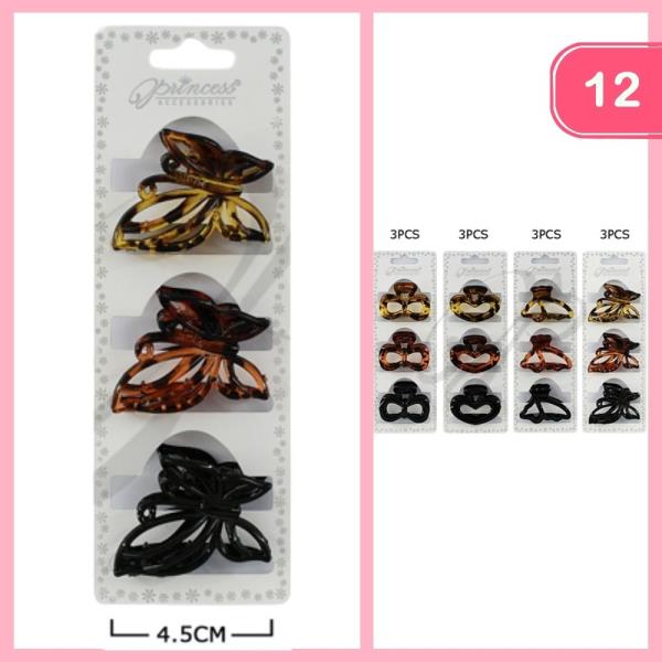 BUTTERFLY HAIR CLAW CLIP (12 UNITS)