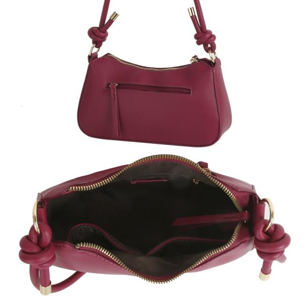 SMOOTH ZIPPER SHOULDER BAG