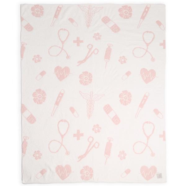 MEDICAL SYMBOLS PATTERN LUXURY SOFT THROW BLANKET