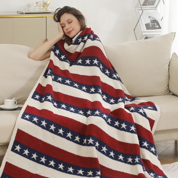 AMERICAN FLAG PATTERN LUXURY SOFT THROW BLANKET