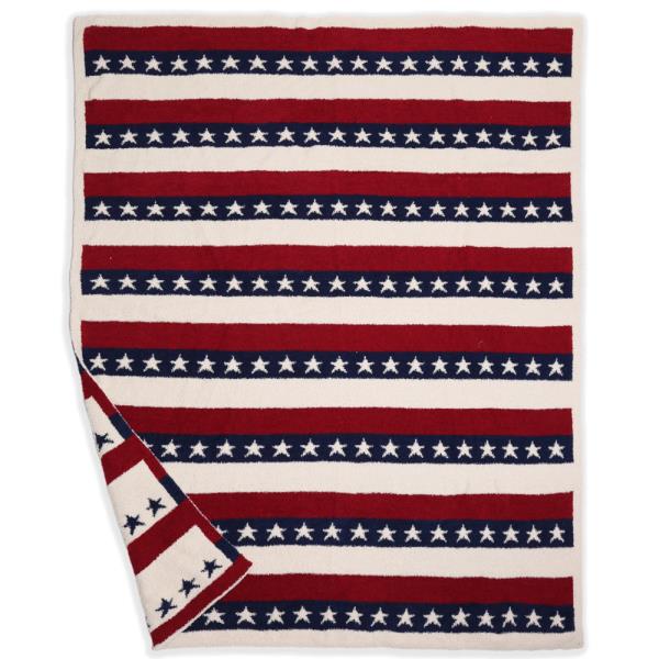 AMERICAN FLAG PATTERN LUXURY SOFT THROW BLANKET