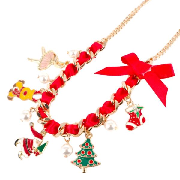 CHRISTMAS CHARM THEME NECKLACE
