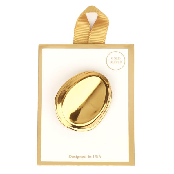METAL OVAL ABSTRACT BROOCH PIN