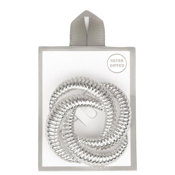 METAL TWISTED ROPE CIRCLE BROOCH PIN