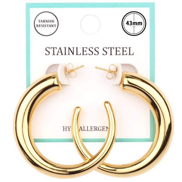 METAL STAINLESS HOOP EARRING