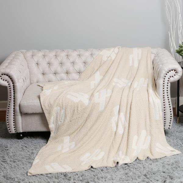 CACTUS PATTERN LUXURY SOFT THROW BLANKET