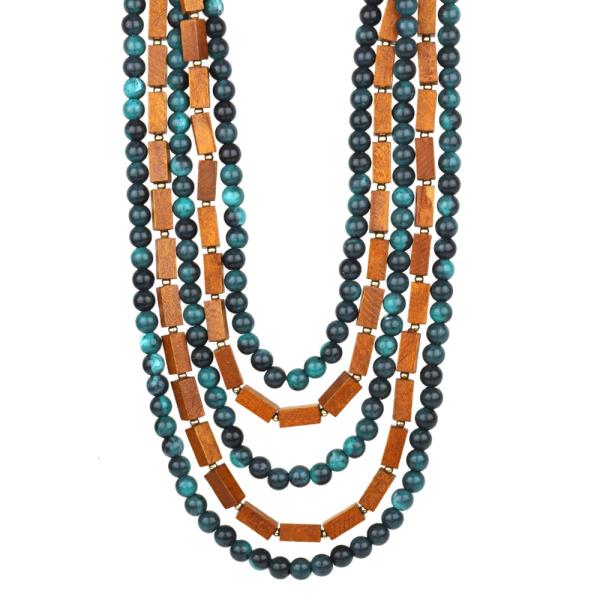 MARBLE WOOD NECKLACE