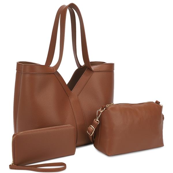 3IN1 FASHION TOTE BAG W CROSSBODY AND WALLET SET