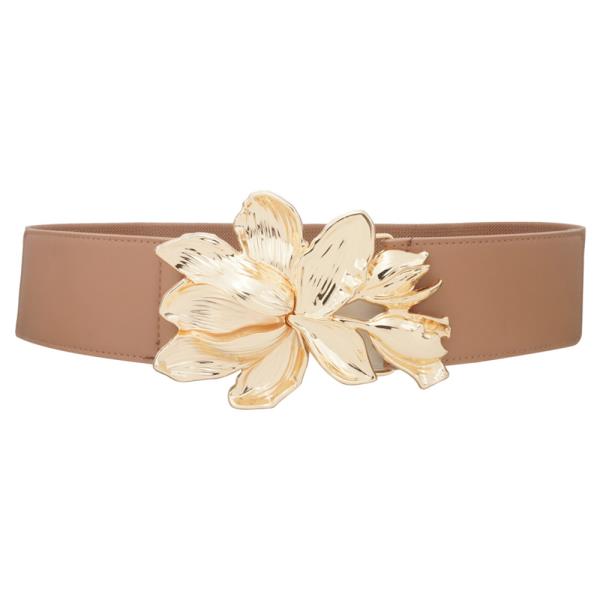 PLUS SIZE ORGANIC 3D LILY FLOWER ELASTIC BELT