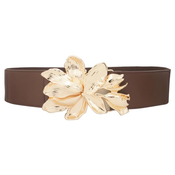 PLUS SIZE ORGANIC 3D LILY FLOWER ELASTIC BELT