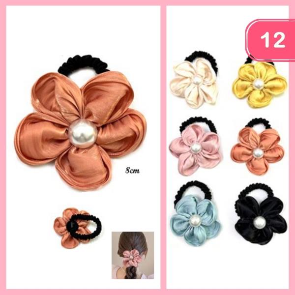 FLOWER HAIR TIE (12 UNITS)