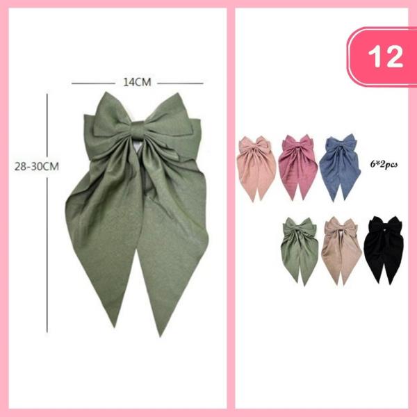 LONG TAIL HAIR BOW (12 UNITS)