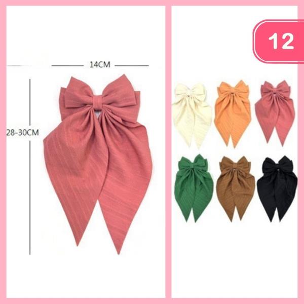 LONG TAIL HAIR BOW (12 UNITS)