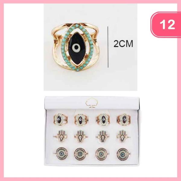 EVIL EYE RING (12 UNITS)