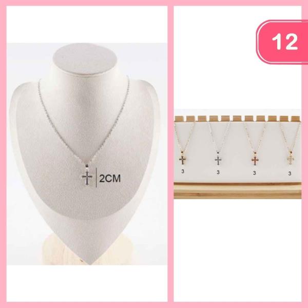 CROSS PENDANT NECKLACE (12 UNITS)