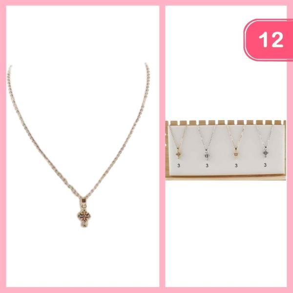 CROSS PENDANT NECKLACE (12 UNITS)