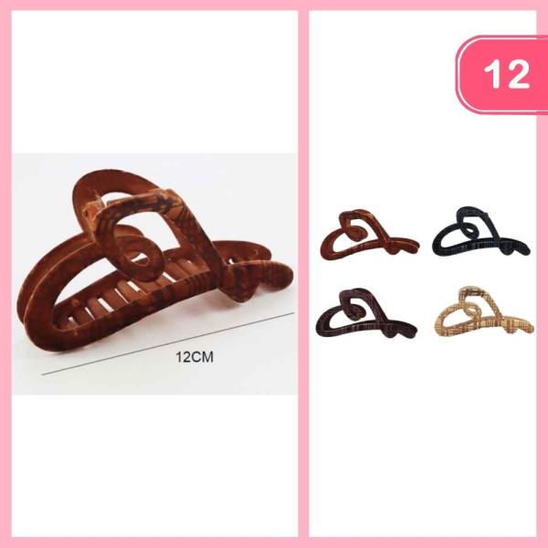 HEART HAIR CLAW CLIP (12 UNITS)