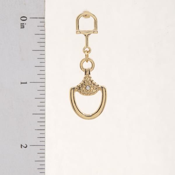 RHINESTONE HORSEBIT METAL EARRING