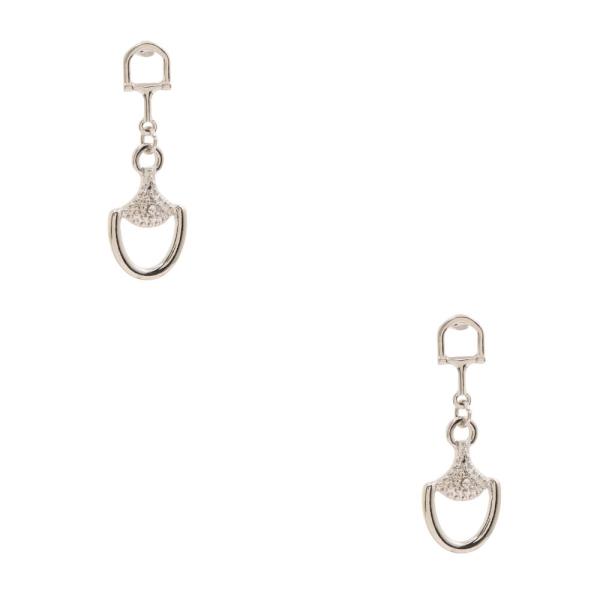RHINESTONE HORSEBIT METAL EARRING