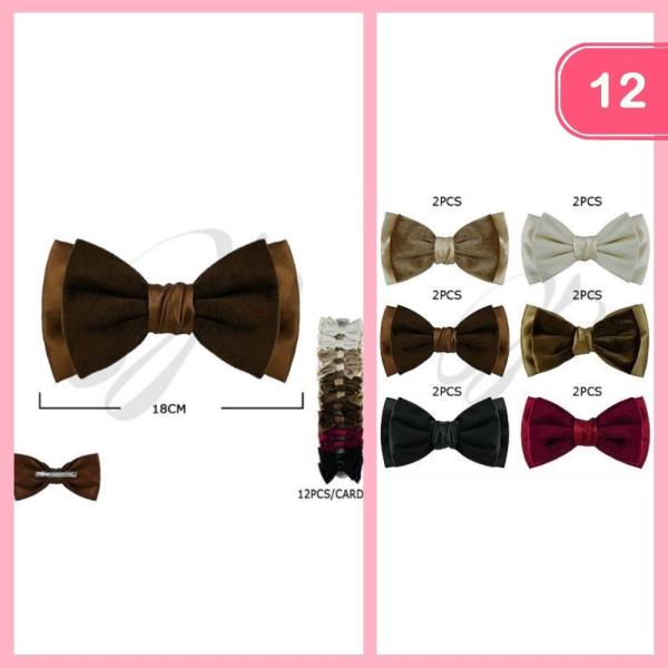 SILK HAIR BOW (12 UNITS)