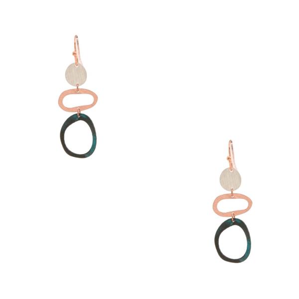MULTI COLOR MULTI SHAPE DANGLE EARRING