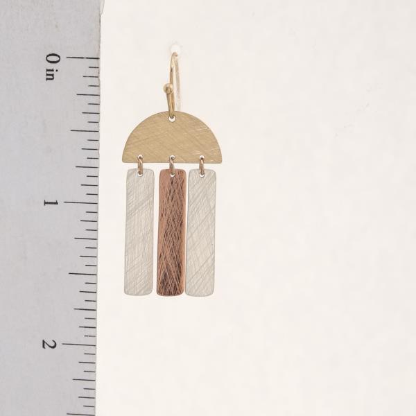 MULTI COLOR GEO SHAPE DANGLE EARRING