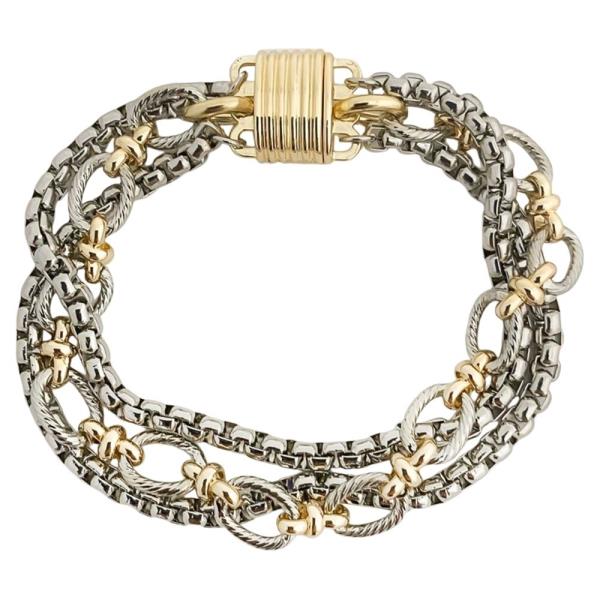 TWO TONE METAL MULTI LAYER CHAIN