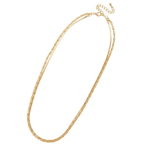 SODAJO CHAIN LAYERED GOLD DIPPED EARRING