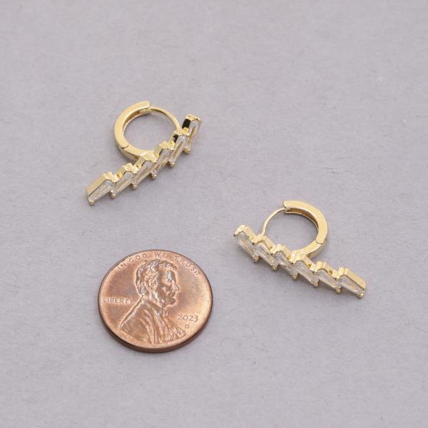 SODAJO CZ HUGGIE GOLD DIPPED EARRING